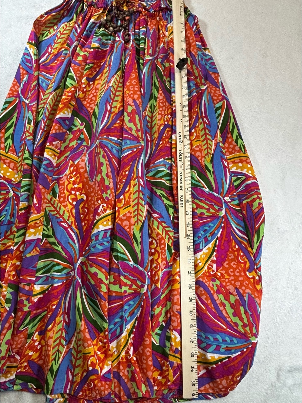 True Destinations Tropical Vibrant Super Wide Leg Palazzo Pants Resortwear Sz M - Picture 9 of 12